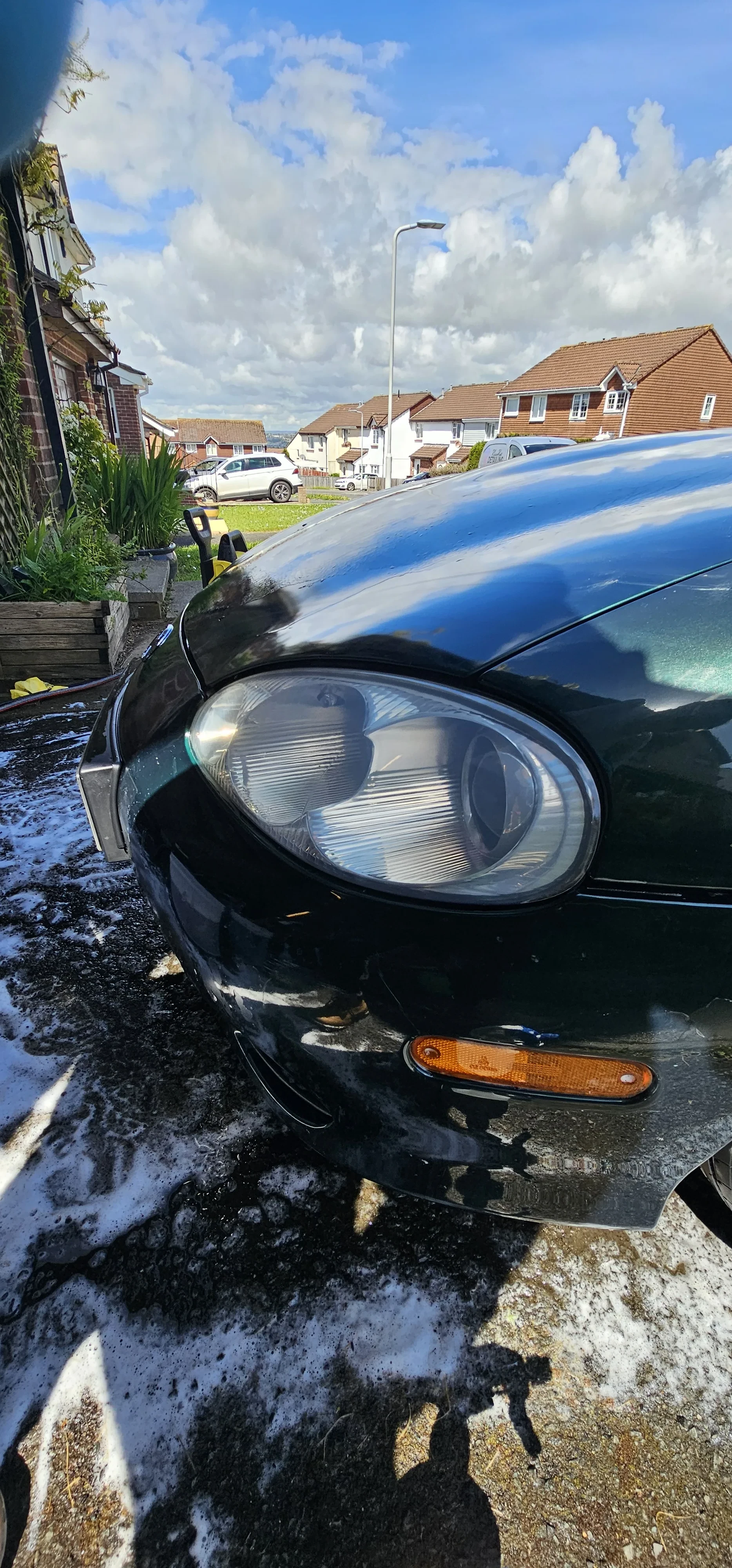Headlight restoration after in Devon